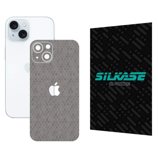Folie skin SILKASE pentru Apple iPhone 15, gri hex, protectie spate telefon (SILKASE, iPhone 15) by www.silkase.ro Folie skin SILKASE pentru Apple iPhone 15, gri hex, protectie spate telefon (iPhone 15, S1399) by www.silkase.ro