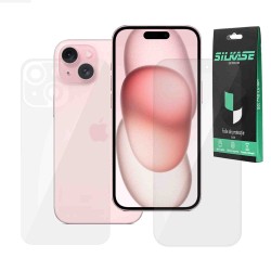 Set 2 folii SILKASE pentru Apple iPhone 15, protectie telefon, silicon regenerabil Set 2 folii SILKASE pentru Apple iPhone 15, protectie telefon, silicon regenerabil
