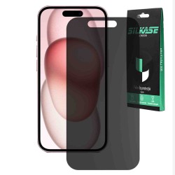 Folie privacy mata SILKASE pentru Apple iPhone 15, protectie ecran, silicon Folie privacy mata SILKASE pentru Apple iPhone 15, protectie ecran, silicon