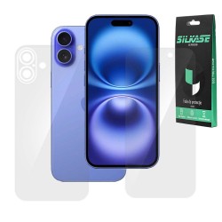 Set 2 folii SILKASE pentru Apple iPhone 16 Plus, protectie telefon, silicon regenerabil
