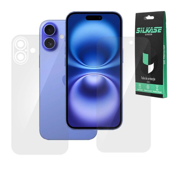 Set 2 folii SILKASE pentru Apple iPhone 16 Plus, protectie telefon, silicon regenerabil (iPhone 16 Plus, F7252) by www.silkase.ro