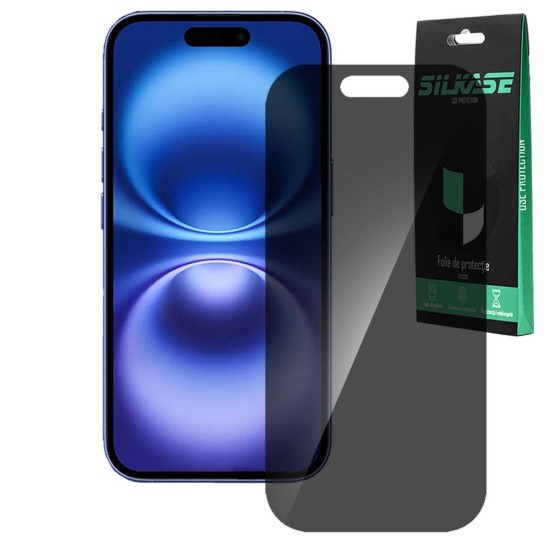 Folie privacy SILKASE pentru Apple iPhone 16 Plus, protectie ecran, silicon (iPhone 16 Plus, F7256) by www.silkase.ro
