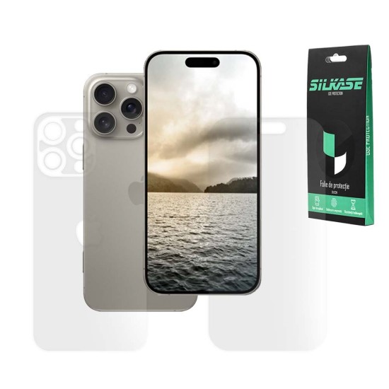 Set 2 folii mate SILKASE pentru Apple iPhone 16 Pro, protectie telefon, silicon (SILKASE, iPhone 16 Pro) by www.silkase.ro Set 2 folii mate SILKASE pentru Apple iPhone 16 Pro, protectie telefon, silicon (iPhone 16 Pro, F7263) by www.silkase.ro