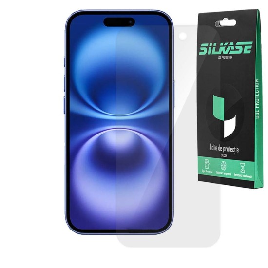 Folie SILKASE pentru Apple iPhone 16, protectie ecran, silicon regenerabil (iPhone 16, F7242) by www.silkase.ro