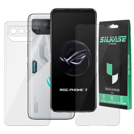 Set 2 folii SILKASE pentru Asus ROG Phone 7, protectie telefon, silicon regenerabil (SILKASE, Folii telefoane) by www.silkase.ro Set 2 folii SILKASE pentru Asus ROG Phone 7, protectie telefon, silicon regenerabil (ROG Phone 7, F5858) by www.silkase.ro