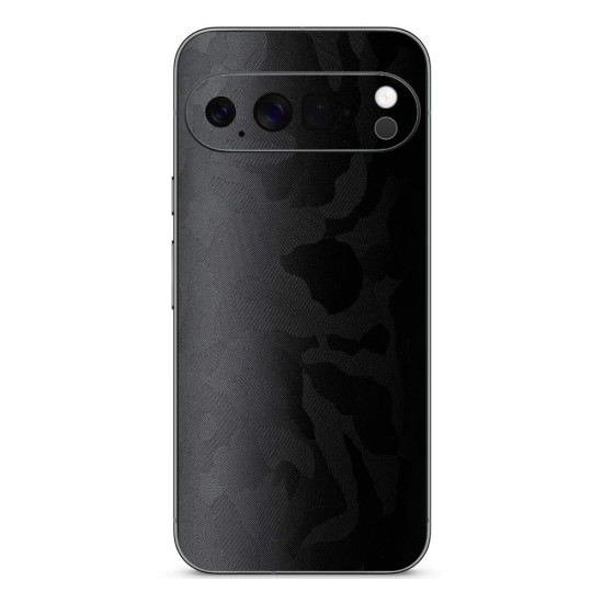 Folie skin SILKASE pentru Google Pixel 10 Pro, protectie spate telefon, negru camuflaj (Pixel 10 Pro, S2316) by www.silkase.ro