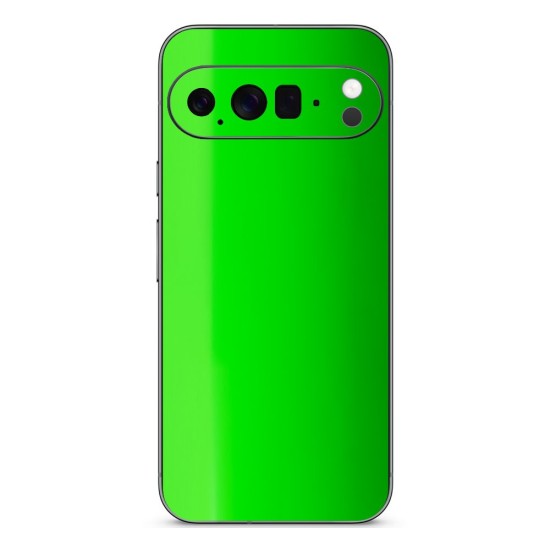 Folie skin SILKASE pentru Google Pixel 10 Pro, protectie spate telefon, verde neon lucios (Pixel 10 Pro, S2342) by www.silkase.ro