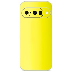 Folie skin SILKASE pentru Google Pixel 10, protectie spate telefon, galben fluorescent