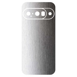 Folie skin SILKASE pentru Google Pixel 10, protectie spate telefon, gri deschis brushed