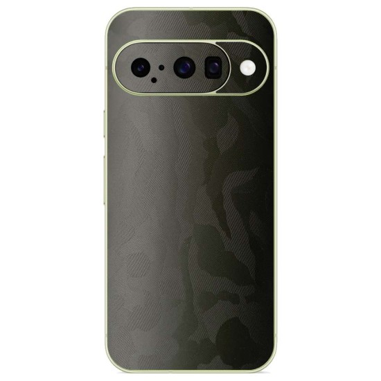 Folie skin SILKASE pentru Google Pixel 10, protectie spate telefon, verde camuflaj (Pixel 10, S2303) by www.silkase.ro