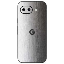 Folie skin SILKASE pentru Google Pixel 10a, protectie spate telefon, gri deschis brushed