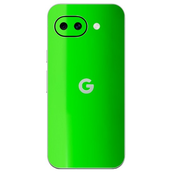 Folie skin SILKASE pentru Google Pixel 10a, protectie spate telefon, verde neon lucios (Pixel 10a, S2406) by www.silkase.ro
