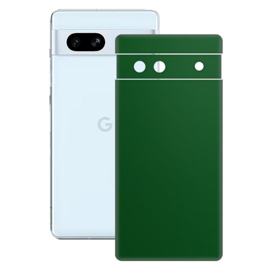 Folie skin SILKASE pentru Google Pixel 7A, verde inchis mat, protectie spate telefon (Telefoane Google, S1052) by www.silkase.ro