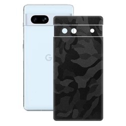 Folie skin SILKASE pentru Google Pixel 7A, camo negru, protectie spate telefon