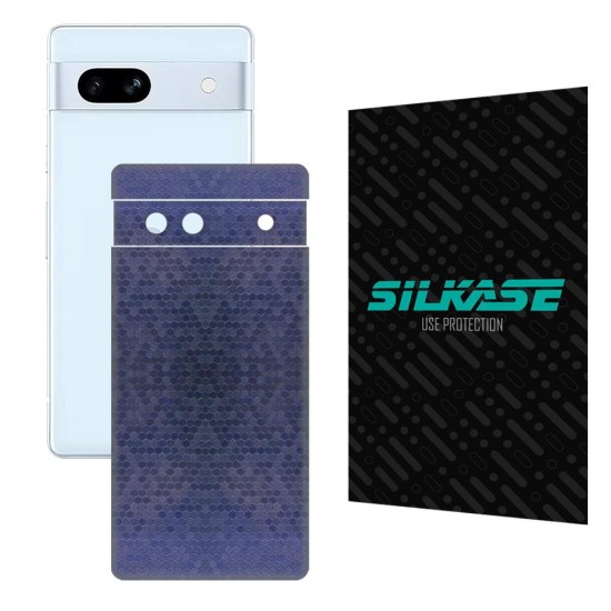 Folie skin SILKASE pentru Google Pixel 7A, albastru hexa, protectie spate telefon (Telefoane Google, S1031) by www.silkase.ro