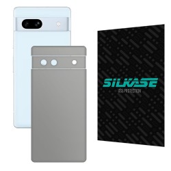 Folie skin SILKASE pentru Google Pixel 7A, gri ice, protectie spate telefon