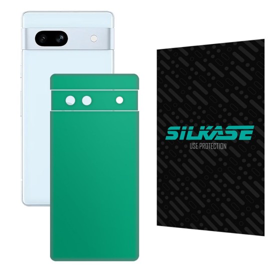 Folie skin SILKASE pentru Google Pixel 7A, turcoaz mat, protectie spate telefon (Telefoane Google, S1043) by www.silkase.ro