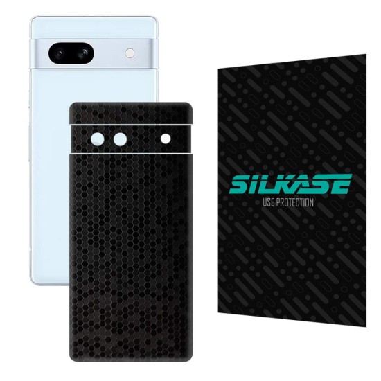 Folie skin SILKASE pentru Google Pixel 7A, negru hexa, protectie spate telefon (Telefoane Google, S1044) by www.silkase.ro