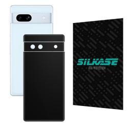 Folie skin SILKASE pentru Google Pixel 7A, negru mat, protectie spate telefon