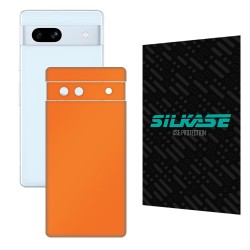 Folie skin SILKASE pentru Google Pixel 7A, portocaliu mat, protectie spate telefon