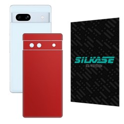 Folie skin SILKASE pentru Google Pixel 7A, rosu, protectie spate telefon