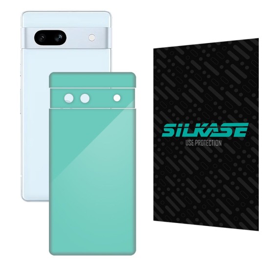 Folie skin SILKASE pentru Google Pixel 7A, turcoaz lucios, protectie spate telefon (Telefoane Google, S1048) by www.silkase.ro