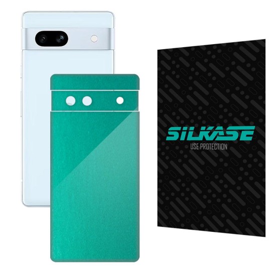 Folie skin SILKASE pentru Google Pixel 7A, turcoaz metalic, protectie spate telefon (Telefoane Google, S1049) by www.silkase.ro