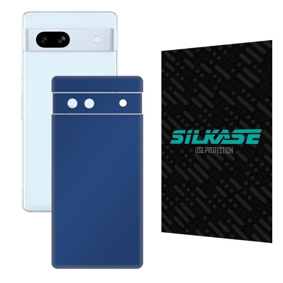 Folie skin SILKASE pentru Google Pixel 7A, albastru inchis mat, protectie spate telefon (Telefoane Google, S1032) by www.silkase.ro