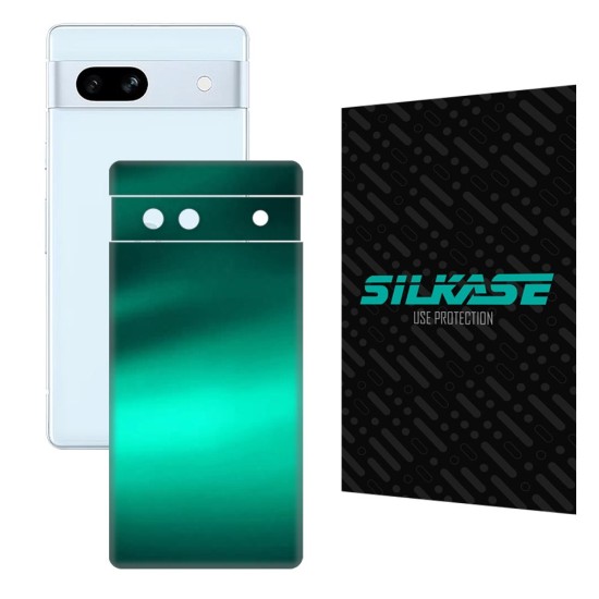 Folie skin SILKASE pentru Google Pixel 7A, verde emerald, protectie spate telefon (Telefoane Google, S1050) by www.silkase.ro