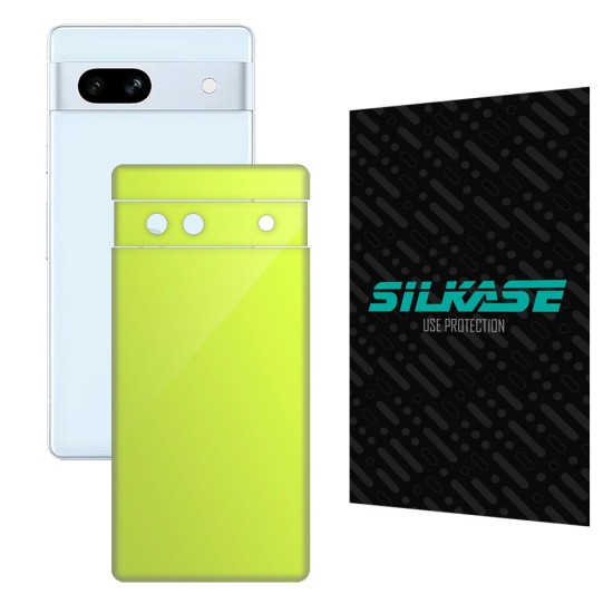 Folie skin SILKASE pentru Google Pixel 7A, verde neon, protectie spate telefon (Telefoane Google, S1053) by www.silkase.ro