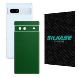 Folie skin SILKASE pentru Google Pixel 7A, verde inchis mat, protectie spate telefon