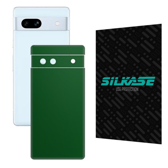 Folie skin SILKASE pentru Google Pixel 7A, verde inchis mat, protectie spate telefon (Telefoane Google, S1052) by www.silkase.ro
