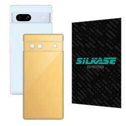Folie skin SILKASE pentru Google Pixel 7A, bej, protectie spate telefon