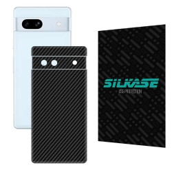 Folie skin SILKASE pentru Google Pixel 7A, carbon, protectie spate telefon