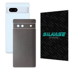 Folie skin SILKASE pentru Google Pixel 7A, gri brushed, protectie spate telefon