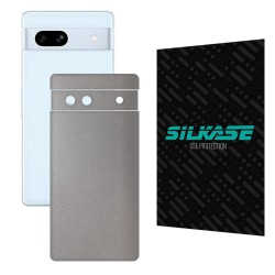 Folie skin SILKASE pentru Google Pixel 7A, gri deschis, protectie spate telefon
