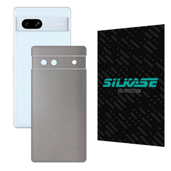 Folie skin SILKASE pentru Google Pixel 7A, gri deschis, protectie spate telefon (Telefoane Google, S1038) by www.silkase.ro