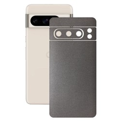 Folie skin SILKASE, pentru Google Pixel 8 Pro, gri brushed, protectie spate telefon
