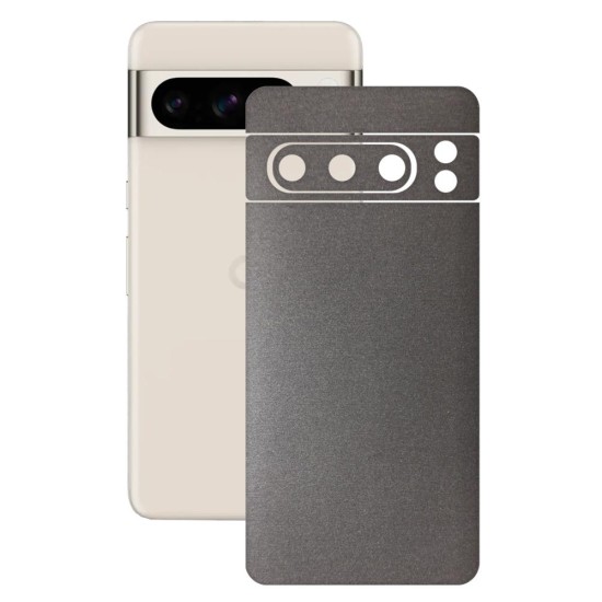 Folie skin SILKASE, pentru Google Pixel 8 Pro, gri brushed, protectie spate telefon (Telefoane Google, S1517) by www.silkase.ro
