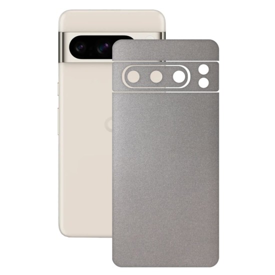 Folie skin SILKASE, pentru Google Pixel 8 Pro, gri deschis, protectie spate telefon (Telefoane Google, S1518) by www.silkase.ro