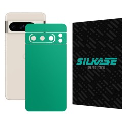Folie skin SILKASE, pentru Google Pixel 8 Pro, turcoaz mat, protectie spate telefon