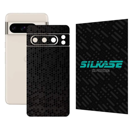 Folie skin SILKASE, pentru Google Pixel 8 Pro, negru hexa, protectie spate telefon (Telefoane Google, S1524) by www.silkase.ro