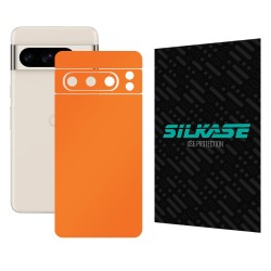 Folie skin SILKASE, pentru Google Pixel 8 Pro, portocaliu mat, protectie spate telefon