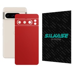 Folie skin SILKASE, pentru Google Pixel 8 Pro, rosu, protectie spate telefon