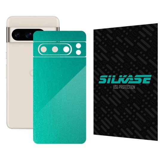 Folie skin SILKASE, pentru Google Pixel 8 Pro, turcoaz metalic, protectie spate telefon (Telefoane Google, S1529) by www.silkase.ro