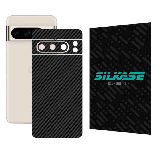 Folie skin SILKASE, pentru Google Pixel 8 Pro, carbon, protectie spate telefon (Telefoane Google, S1516) by www.silkase.ro