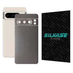 Folie skin SILKASE, pentru Google Pixel 8 Pro, gri brushed, protectie spate telefon