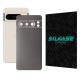 Folie skin SILKASE, pentru Google Pixel 8 Pro, gri brushed, protectie spate telefon (Telefoane Google, S1517) by www.silkase.ro