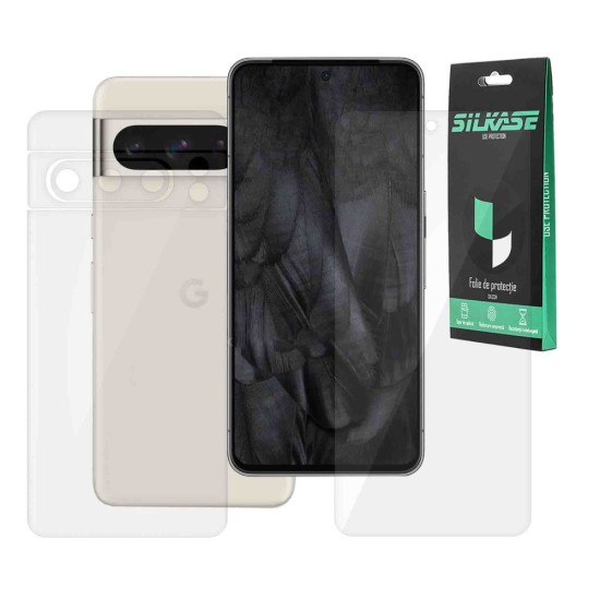 Set 2 folii SILKASE pentru Google Pixel 8 Pro, protectie telefon, silicon regenerabil (Telefoane Google, F6214) by www.silkase.ro