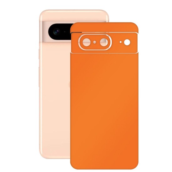 Folie skin SILKASE, pentru Google Pixel 8, portocaliu mat, protectie spate telefon (Telefoane Google, S1502) by www.silkase.ro